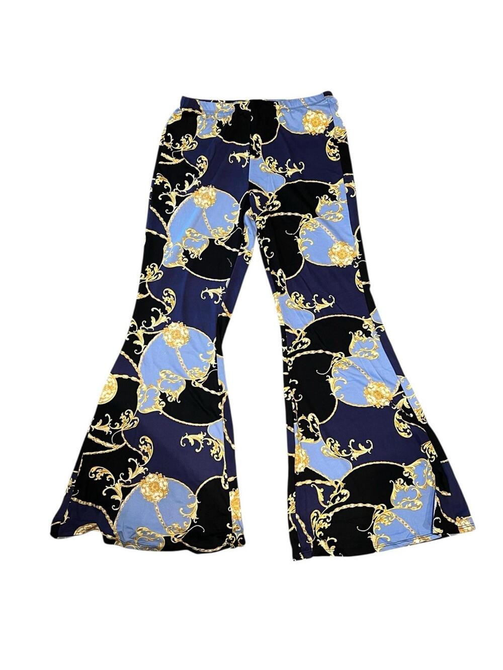 Woman’s eye candy Floral Patterned Flare Pants Size Small